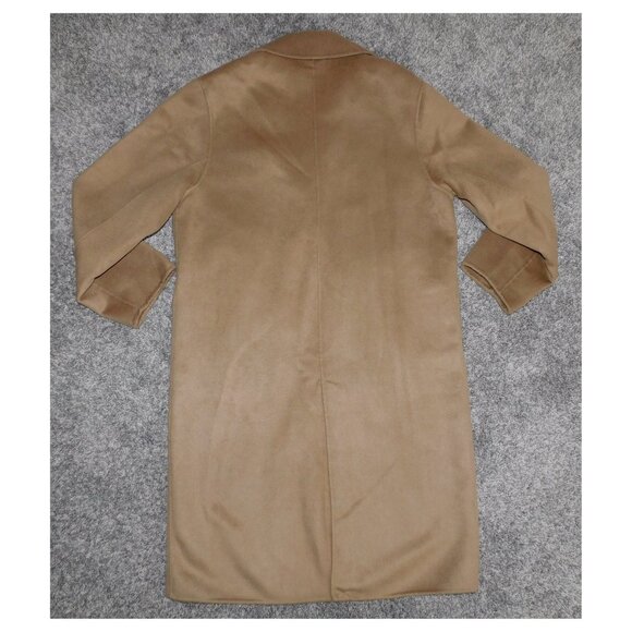 MANGO MNG Women's Handmade Oversized Wool Coat In Medium Brown NEW Size M - Picture 3 of 5